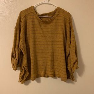 Yellow and Gray Stripe Sweater